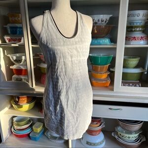 Rogan Transparent Cupro Gingham Checkered Dress - Size Small